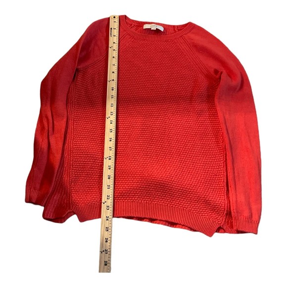 Loft women's sweater size M, Long sleeve color red. Pre-owned - Picture 5 of 10